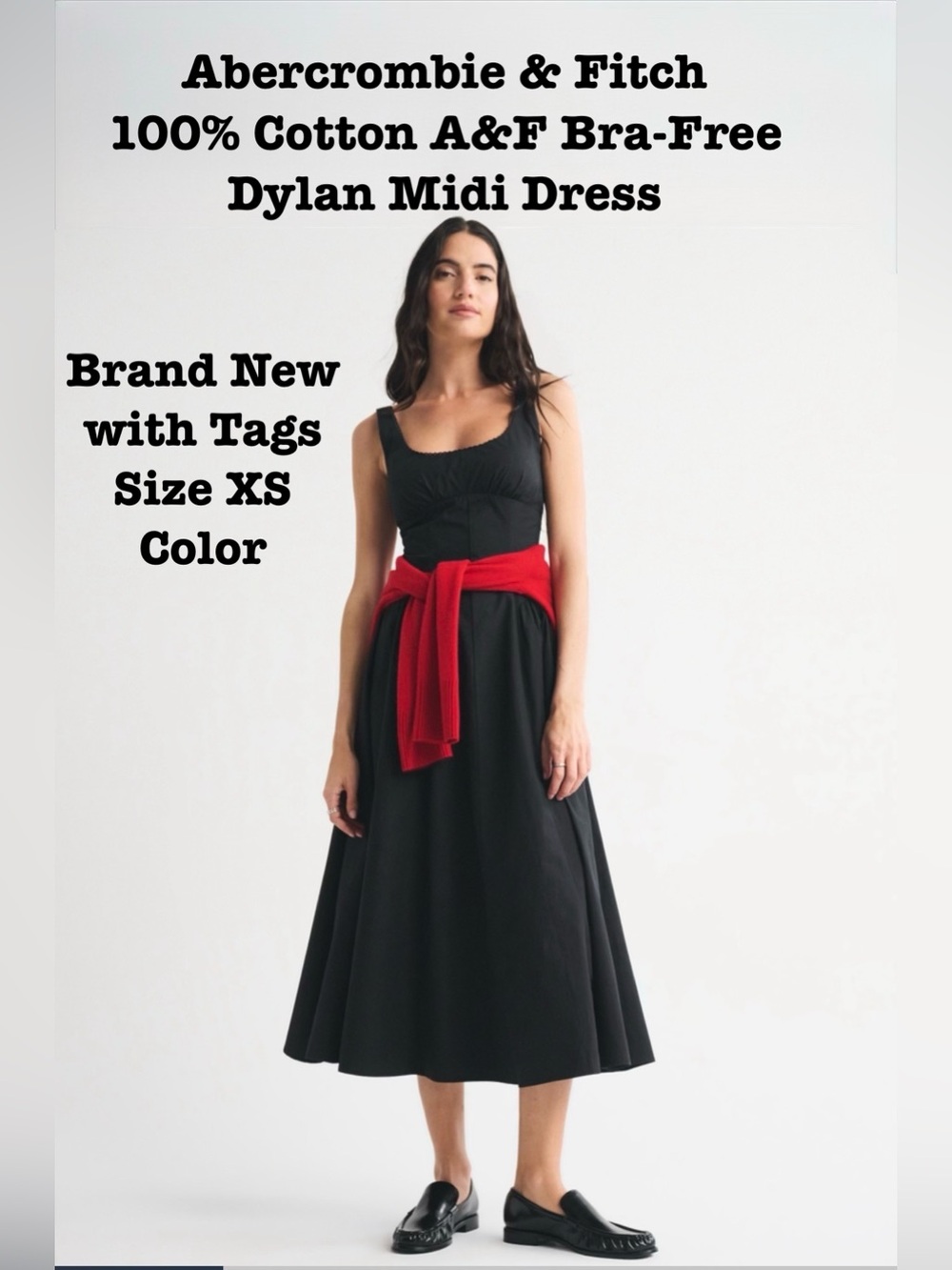 Abercrombie & Fitch 100% Cotton Bra Free Dylan Midi Dress